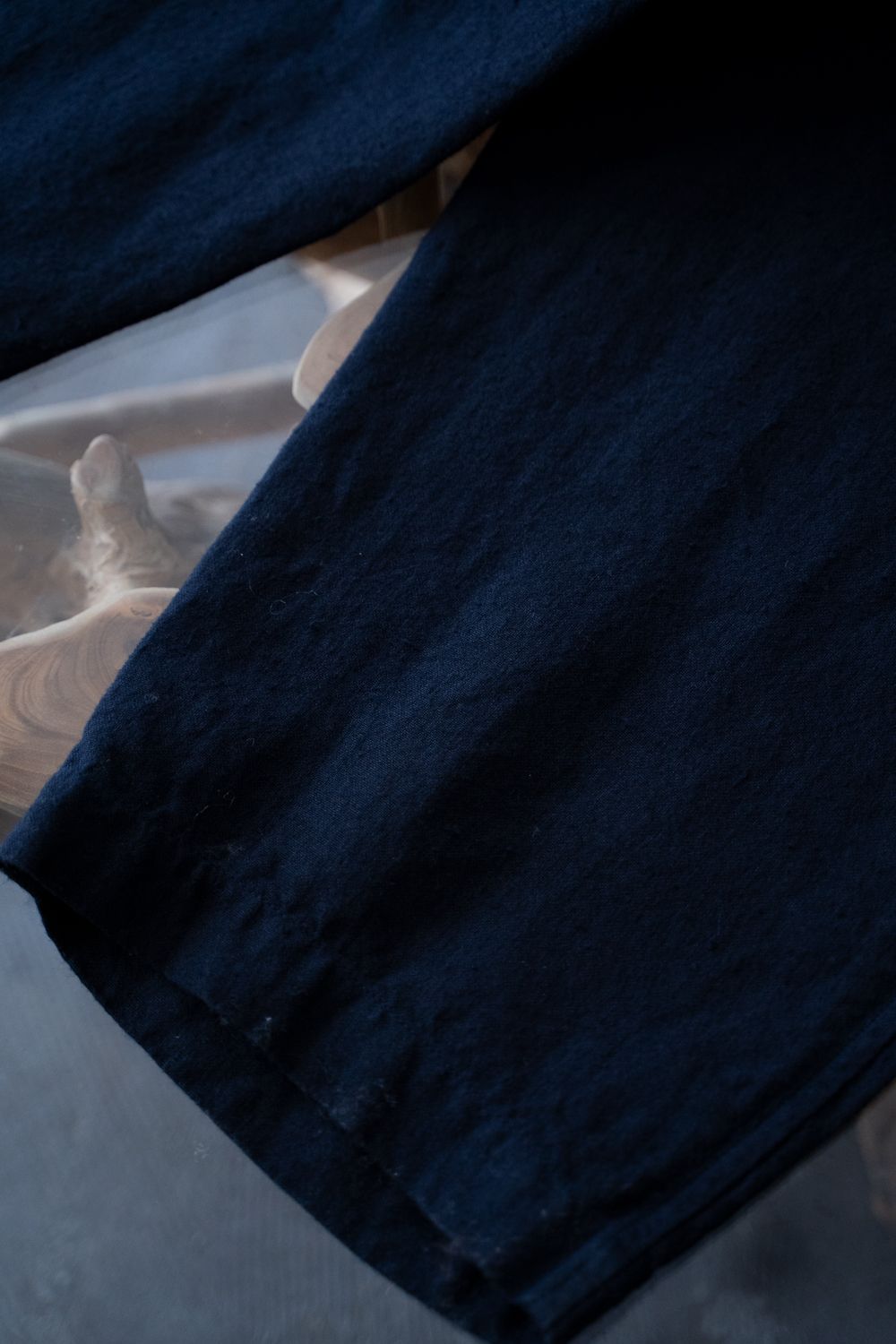 起毛大麻パンツ(濃紺)