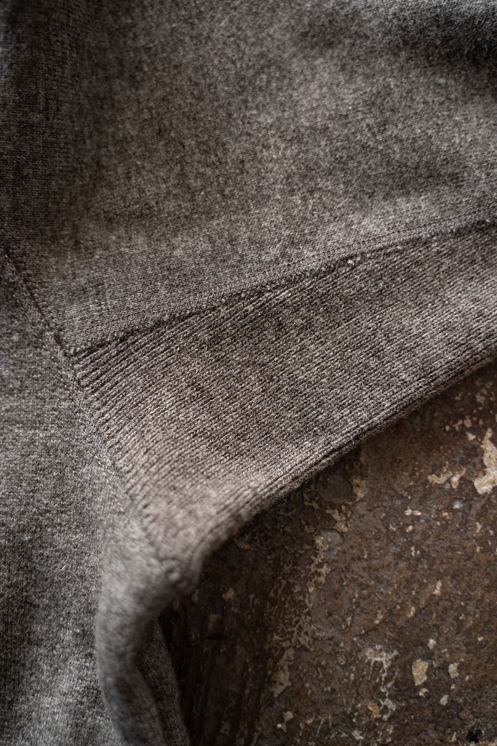 【ラスト1点】wool french terry turtle neck sweatshirt/ウールフレンチテリータートルネックスウェットシャツ(TAUPE)