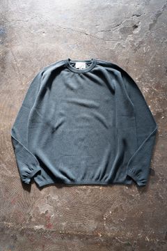 【ラスト1点】【22AW】カシミア混クルーネックニット(SLATE BLUE)