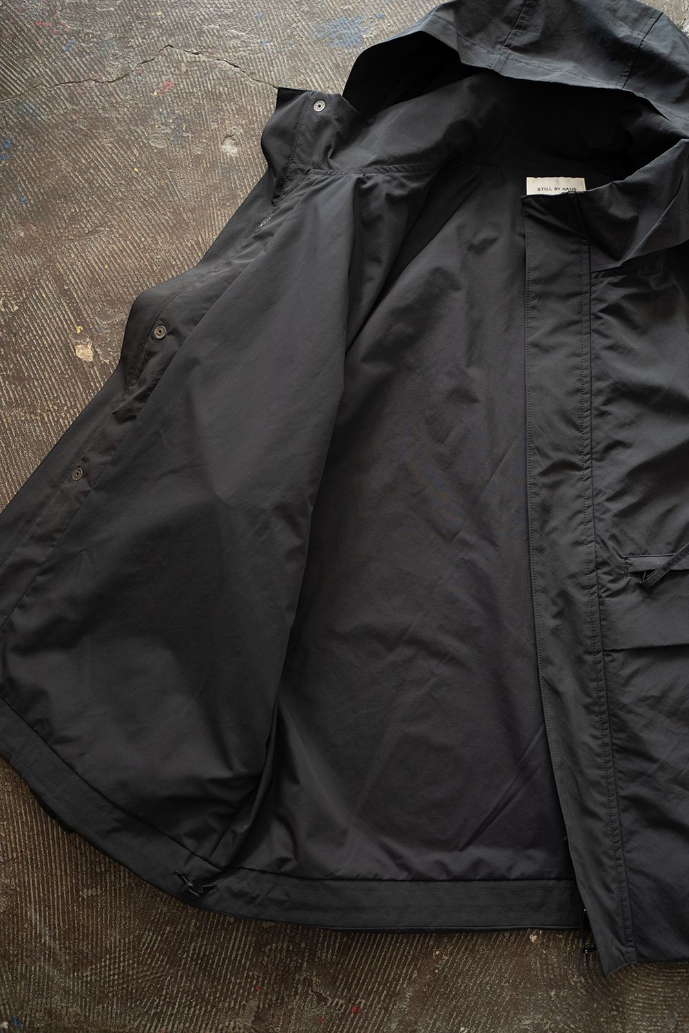 【ラスト1点】【24AW】撥水ポリエステルスタンドカラーブルゾン(INK BLACK)