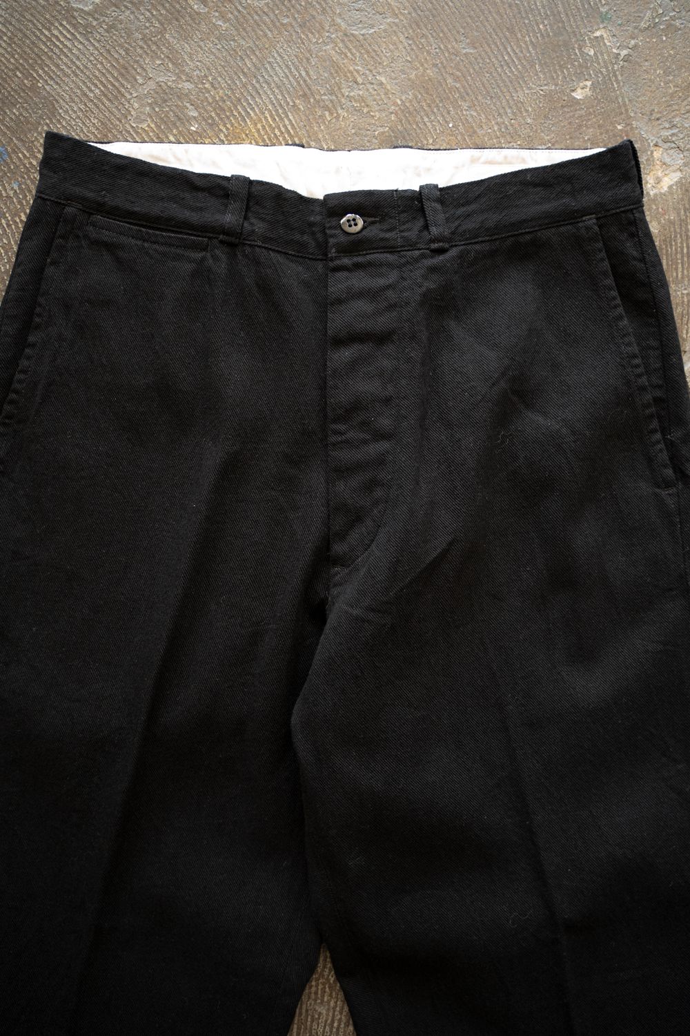 【ラスト1点】【25AW】Black Twill Trousers(BLACK)