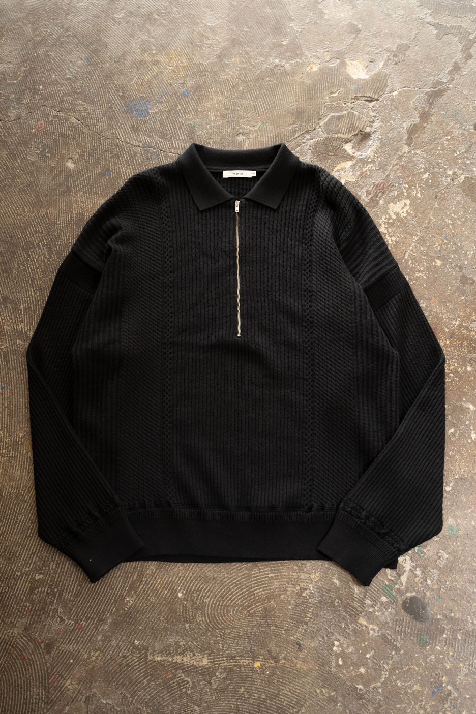【26AW】Teriha Zip Polo(BLACK)