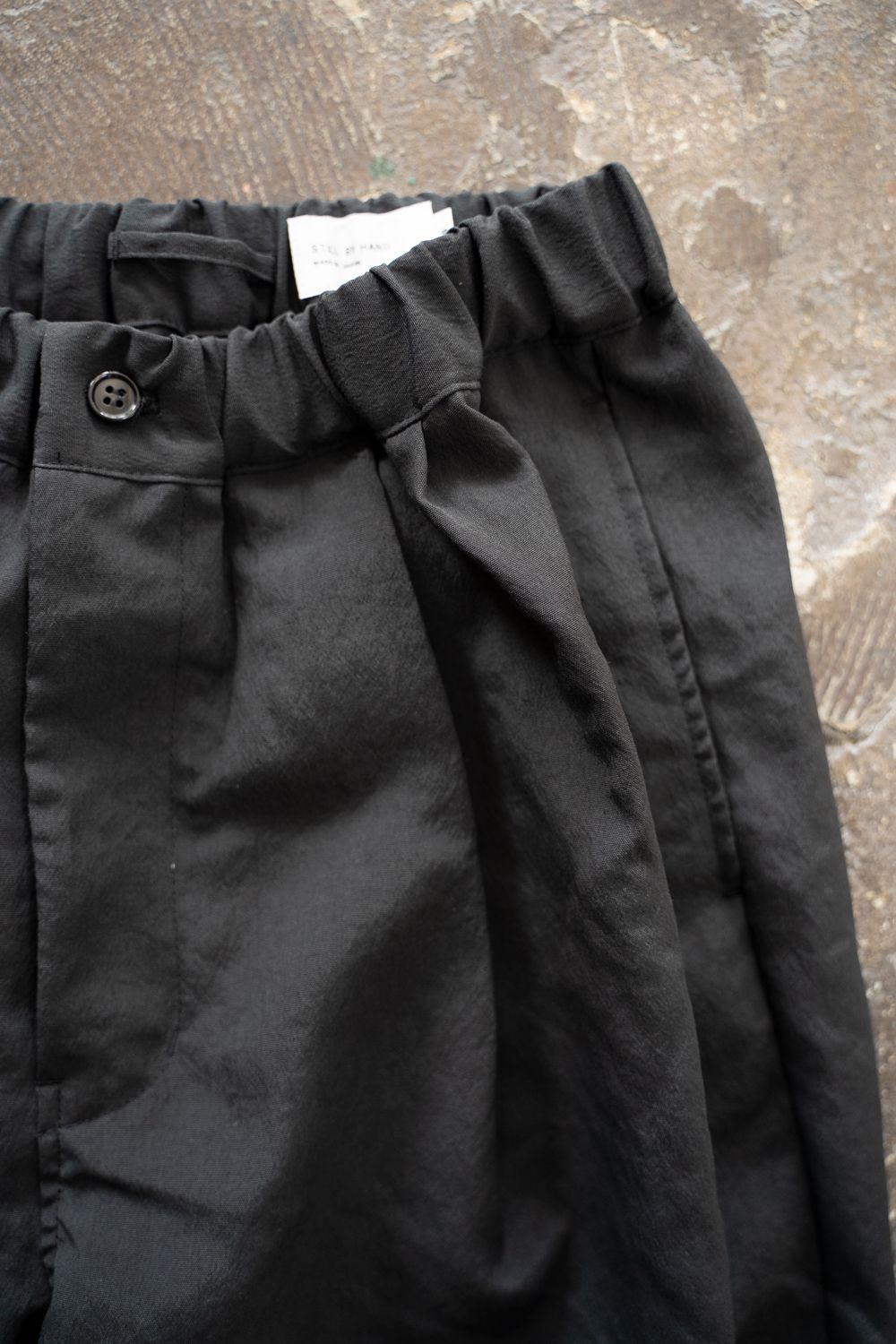 【25AW】ポリエステル2タックイージーパンツ(BLACK)