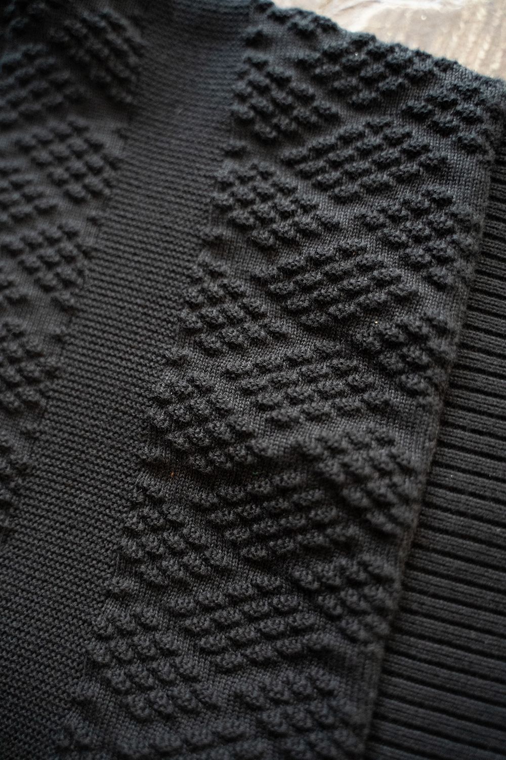 【ラスト1点】【24SS】Nanohana Collar Cardigan(BLACK)