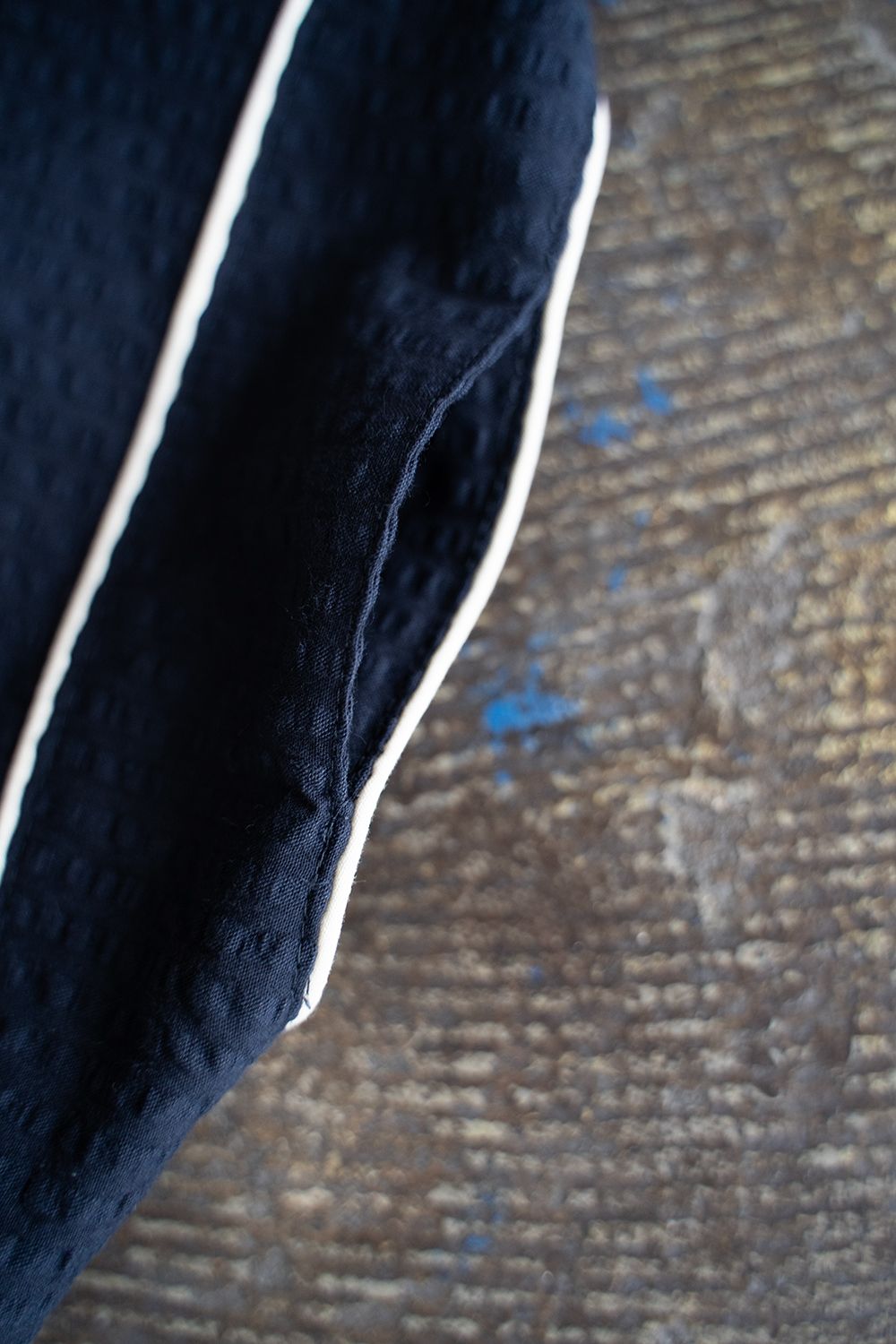 【ラスト1点】【25SS】"nite game"pajama(seersucker NAVY)【ユニセックス】【セットアップ】