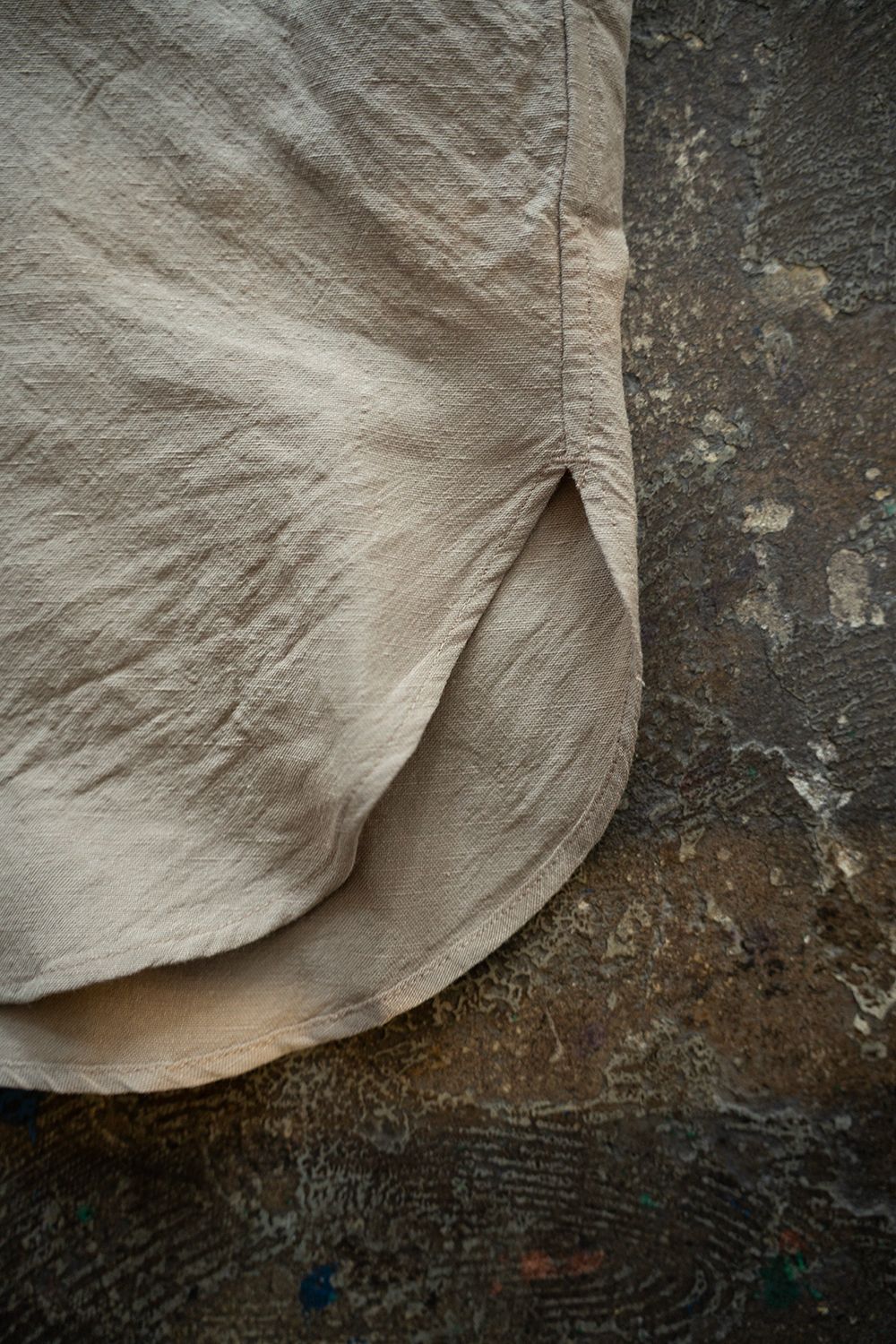 【25AW】ウール×リネンオーバーサイズシャツ(SAND BEIGE)