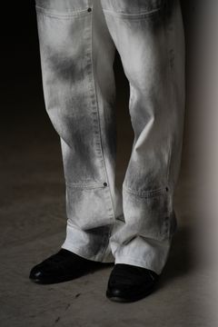【ラスト1点】【25SS】Spray Work Denim Pants/スプレーワークデニムパンツ(WHITE×BLACK)