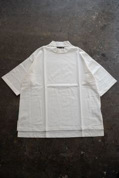 【ラスト1点】【21SS】Shadow Stripe Mock Neck/シャドウストライプモックネックカットソー( WHITE)