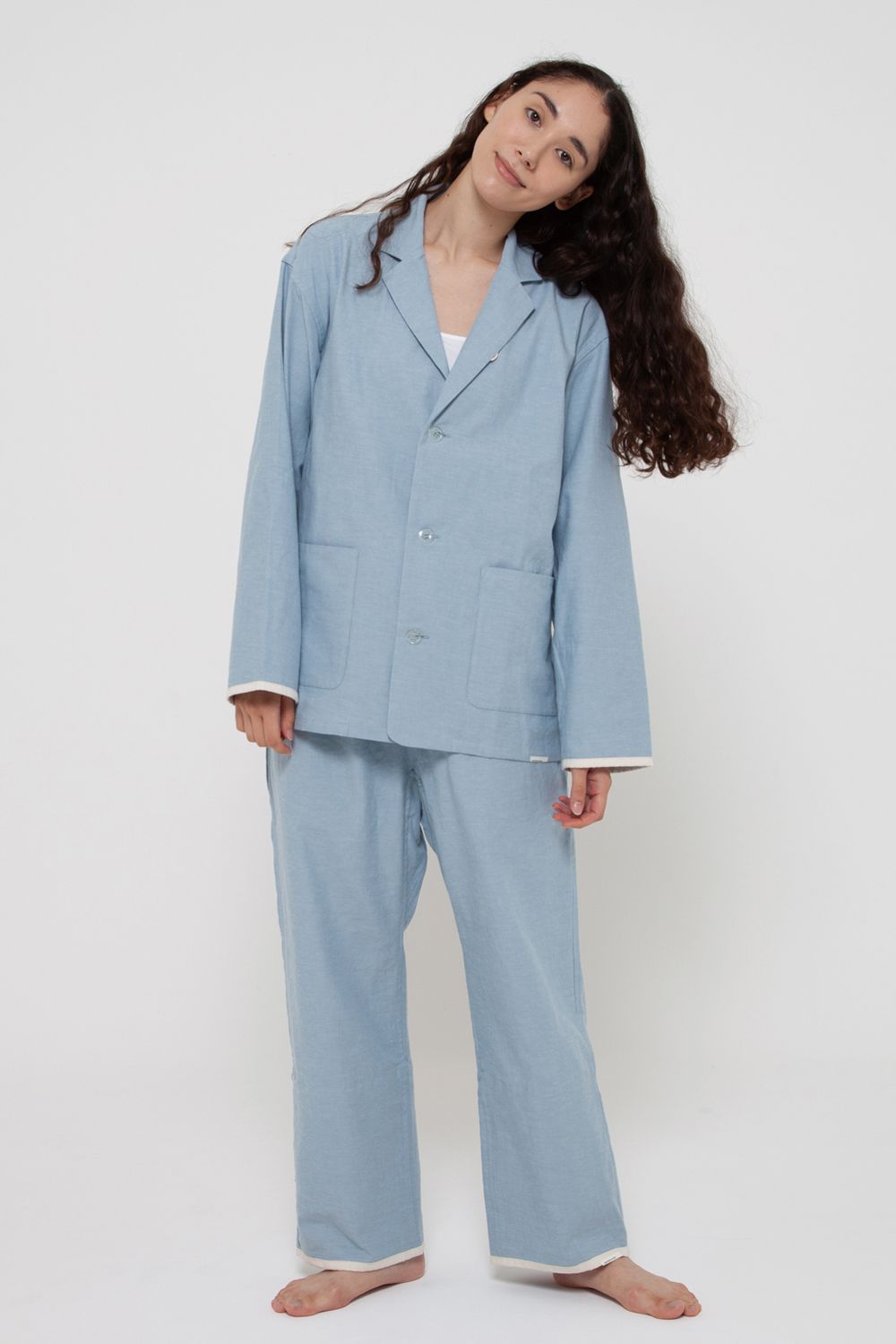 【一番人気】"day"パジャマ【セットアップ】【ユニセックス】(LIGHT BLUE)
