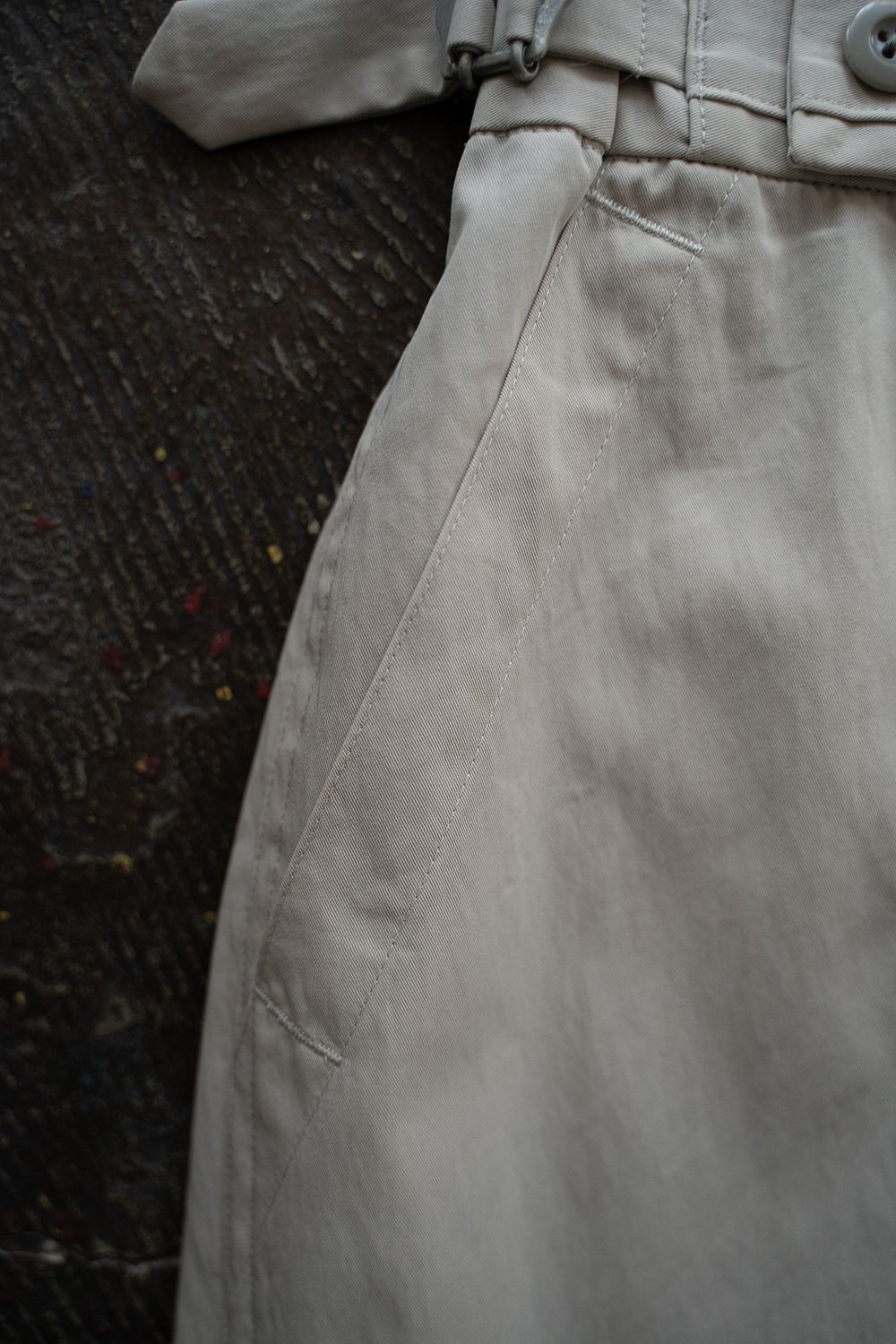 【ラスト1点】【24SS】2-Tack Cotton Nylon Baker Pants/2タックコットンナイロンベイカーパンツ(IVORY)