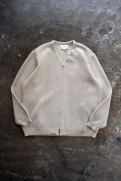 【ラスト1点】【25SS】ポリエステル×和紙ニットジップカーディガン(OATMEAL)