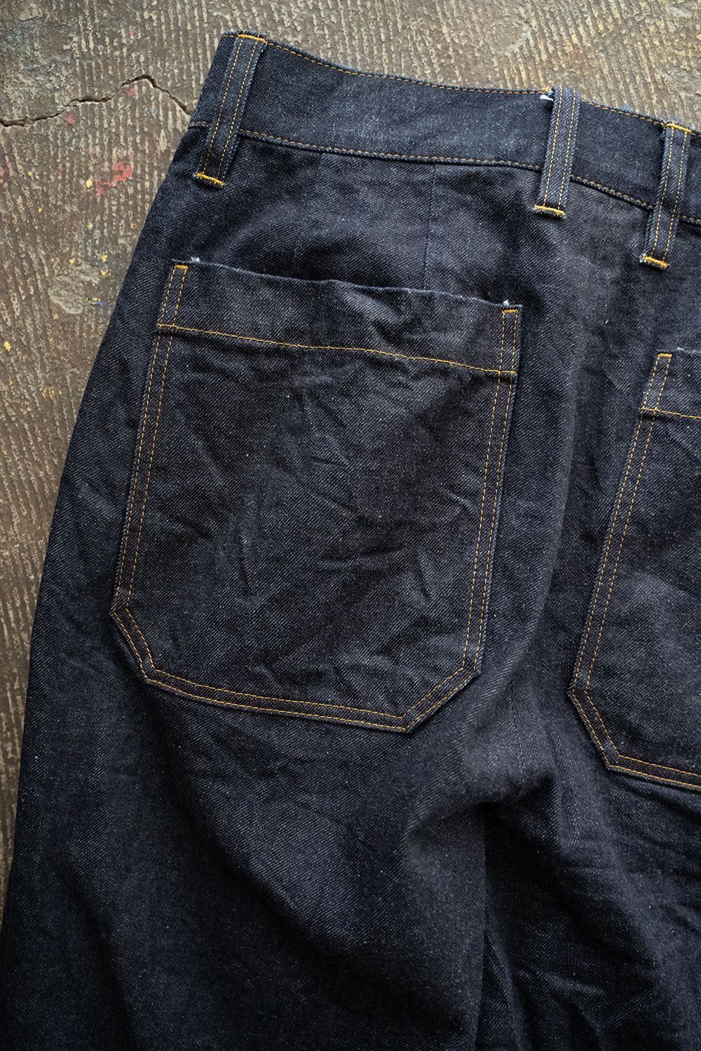 【25SS】1-Tack Bootcut Denim Pants/1タックブーツカットデニムパンツ(INDIGO BLUE)