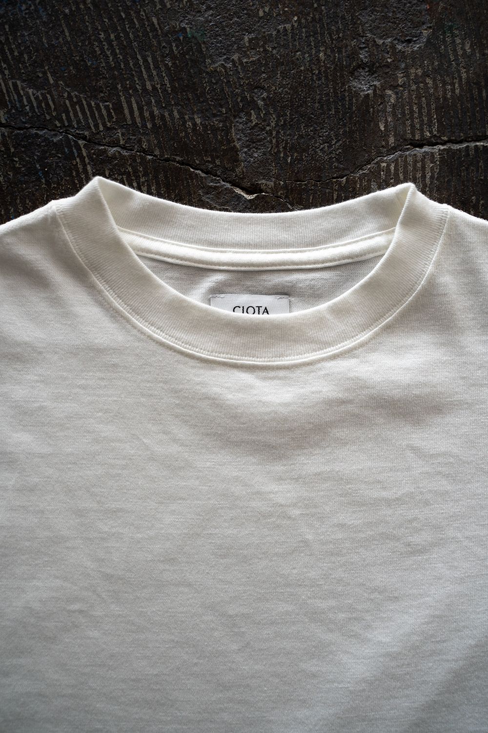 【ラスト1点】【22SS】スビンコットン30/2吊り天竺半袖T(OFF WHITE)