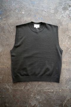 【ラスト1点】【22SS】コットン×シルクニットベスト(INK BLACK)