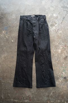 【ラスト1点】【25SS】1-Tack Bootcut Denim Pants/1タックブーツカットデニムパンツ(BLACK)