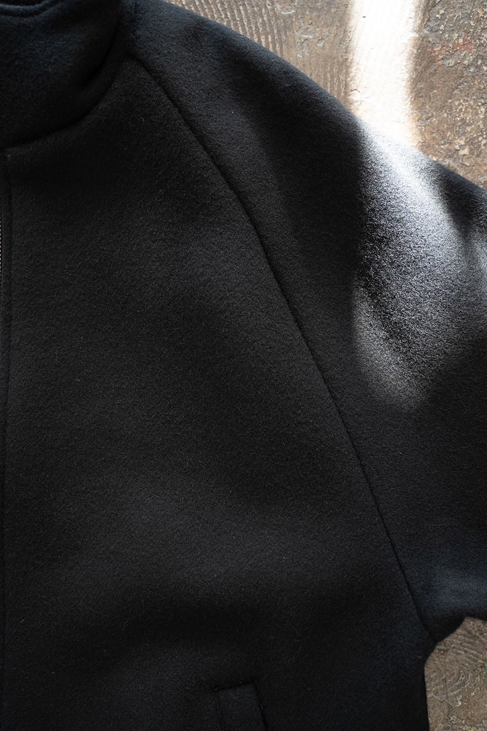【ラスト1点】【24AW】Melton Track Jacket/メルトントラックジャケット(BLACK)