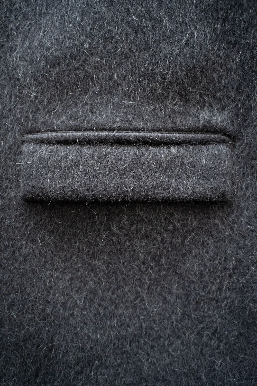 【25AW】Mohair Shaggy Long Jacket/モヘアシャギーロングジャケット(CHARCOAL)