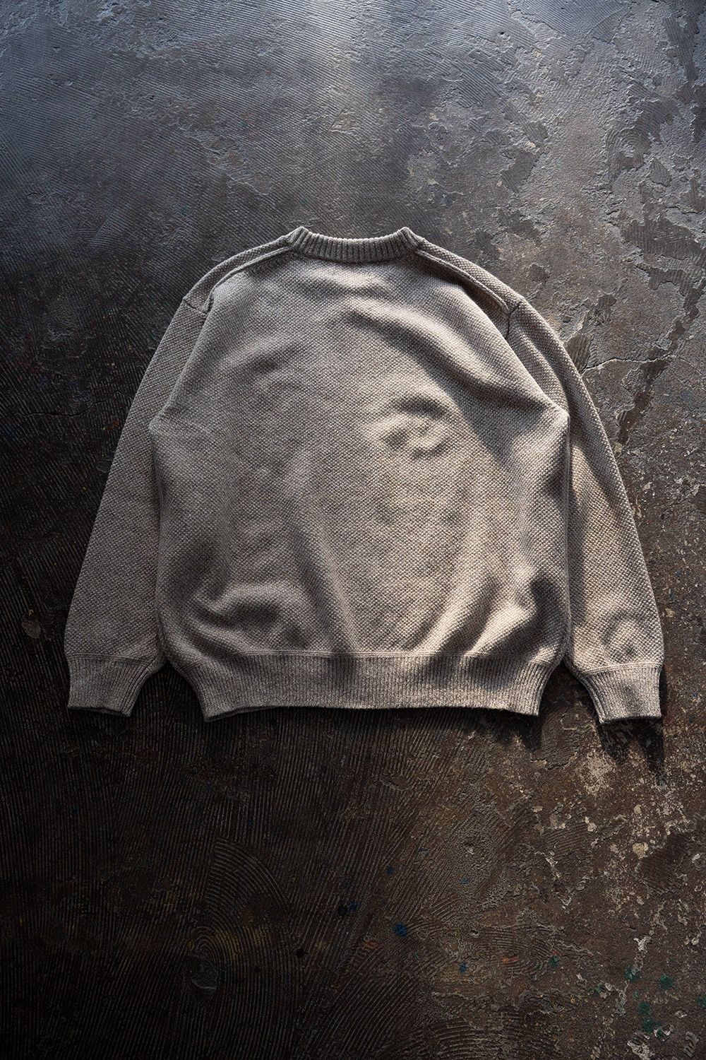 【26AW】ラムウール×ローシルクメランジニット(MELANGE BEIGE)