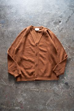 【ラスト1点】【22AW】シルク混タスマニアラムウールカーディガン(BRICK)