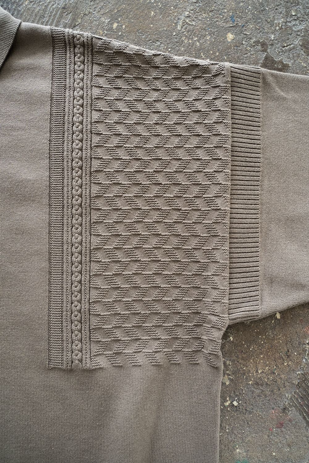 【ラスト1点】【22AW】Hatsushimo Knit Polo(GREIGE)
