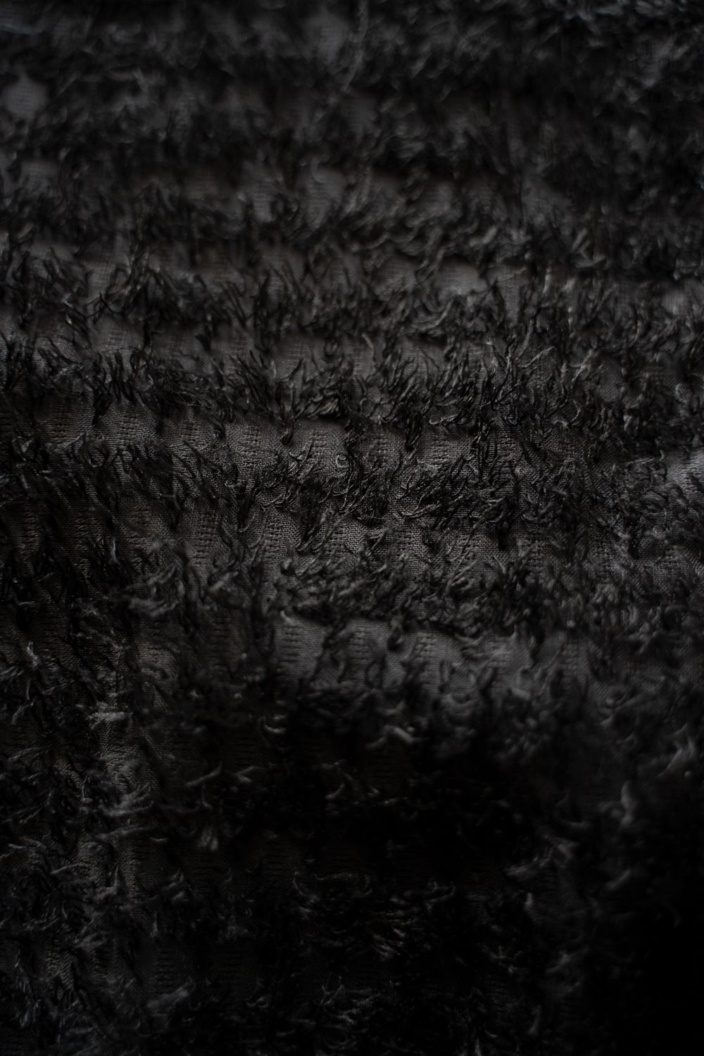 【25AW】Fuzzy Sheer L/S Shirt/ファジーシアーロングスリーブシャツ(BLACK)