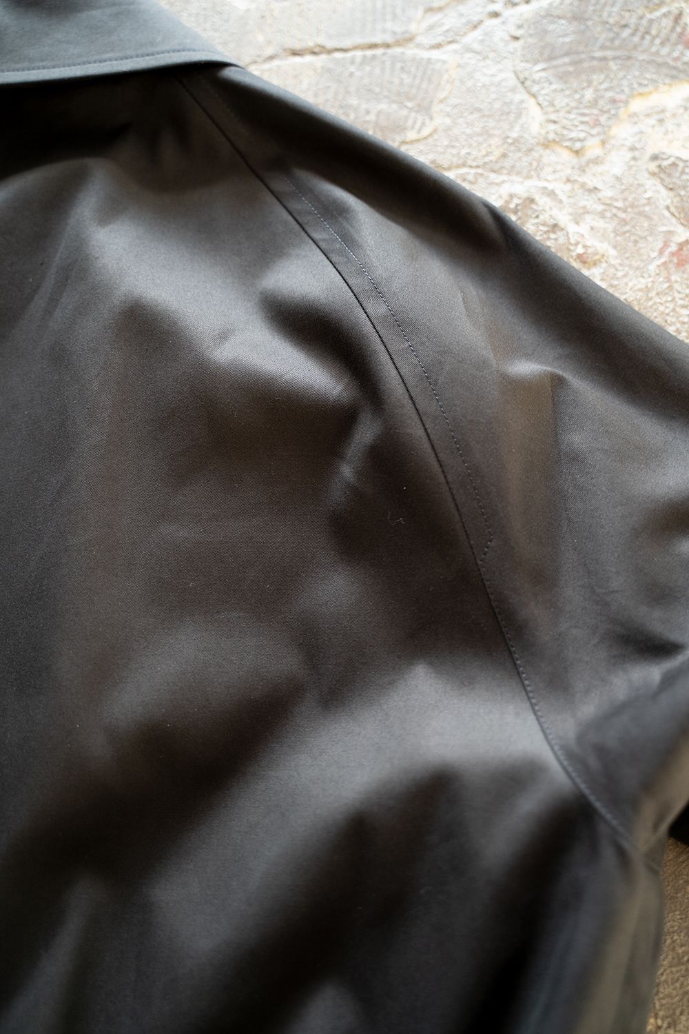 【ラスト1点】スビンコットンギャバジンタイロッケンコート(BLACK)