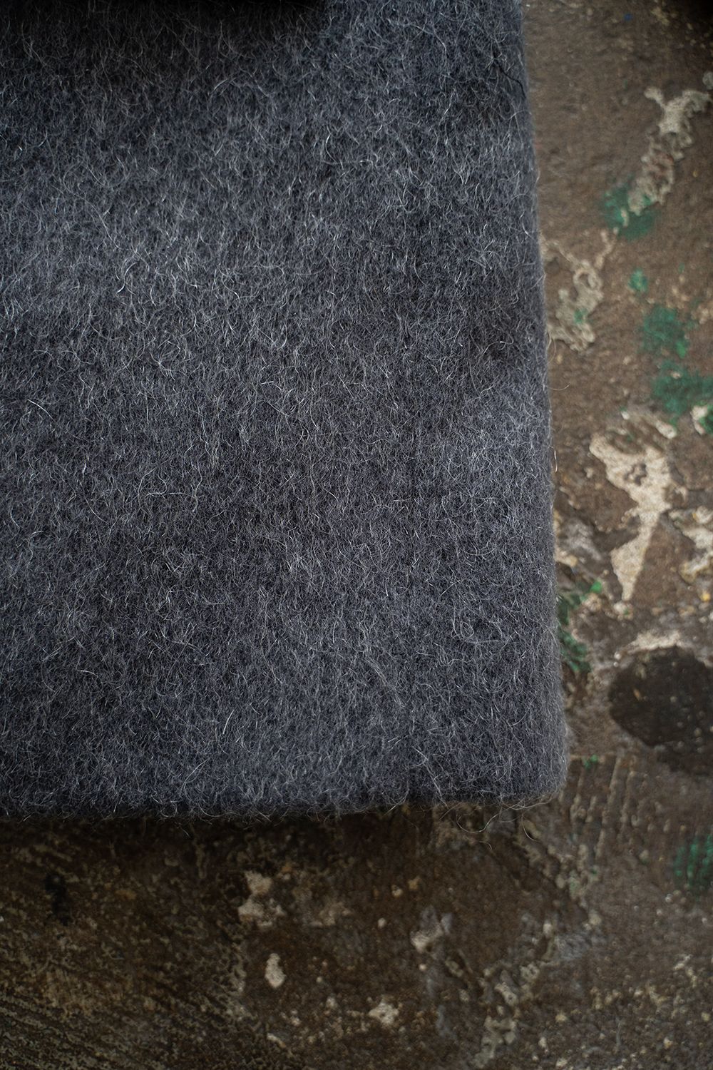 【25AW】Mohair Shaggy Long Jacket/モヘアシャギーロングジャケット(CHARCOAL)