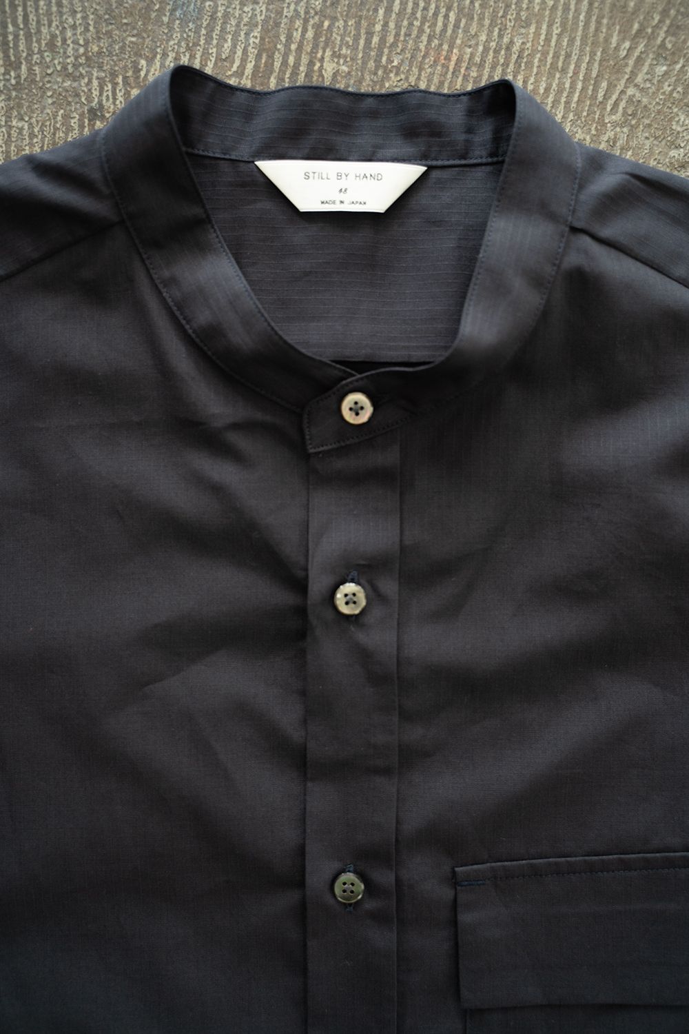 【ラスト1点】【26SS】コットン×ラミーオーバーサイズシャツ(NAVY STRIPE)