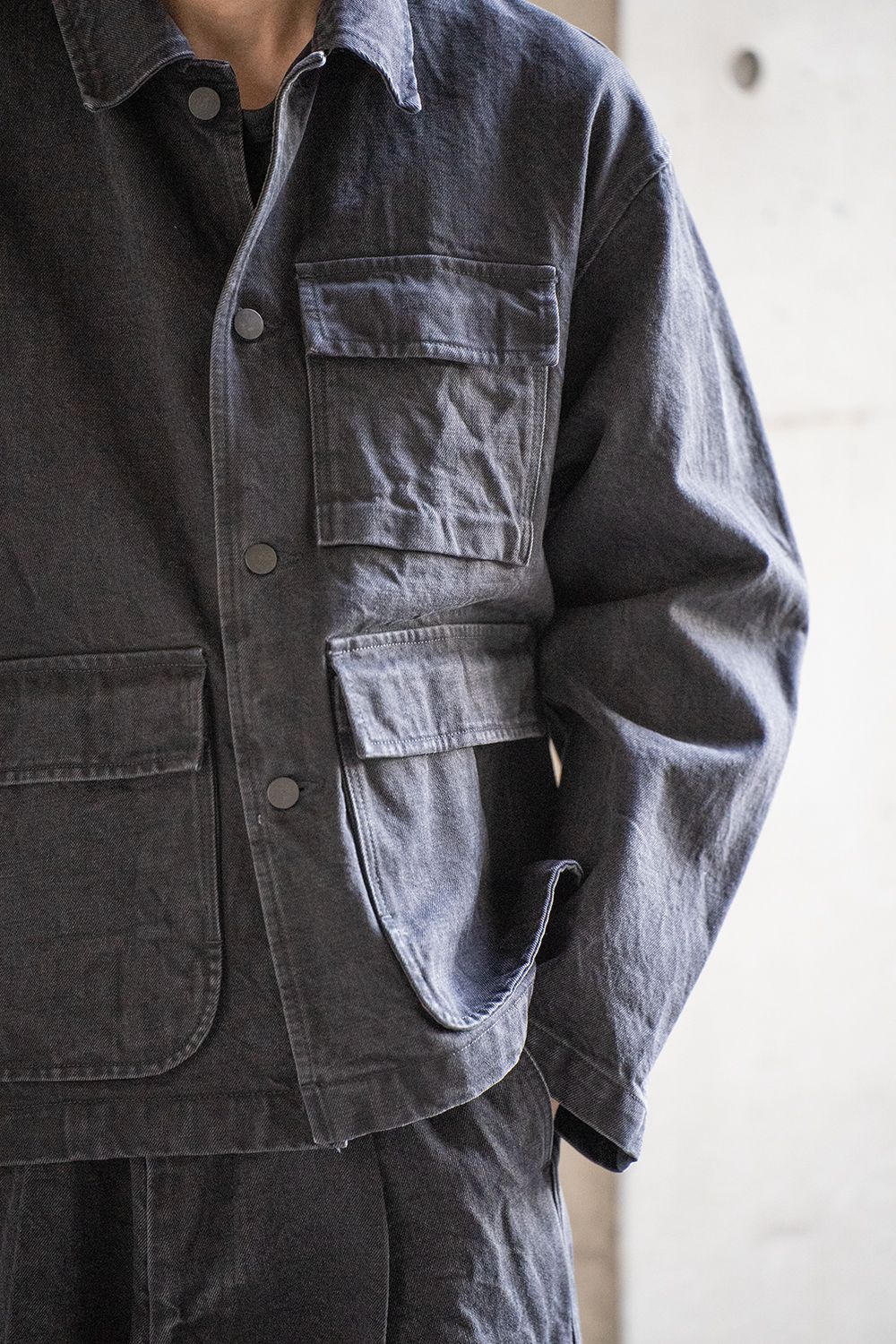 ジャケット・アウター kontor 3POCKET COVERALL JACKET kontor」NYLON COVERALL JACKET ＆ 3 PLEAT NYLON PANTS