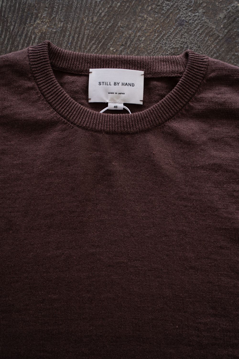 【26SS】リネン×コットンニットTee(BORDEAUX)