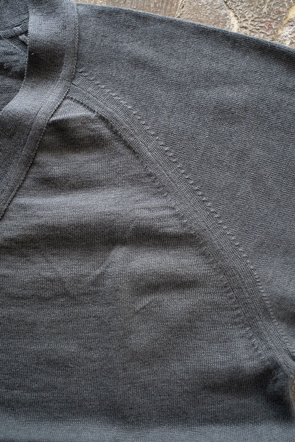 【ラスト1点】【23SS】リネン×コットンカーディガン(BLUE GRAY)