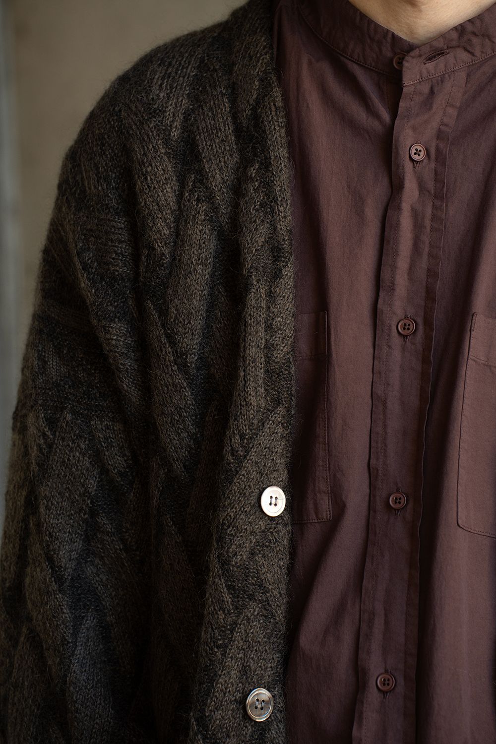 【26AW】Ochiba Mohair Cardigan(OLIVE)