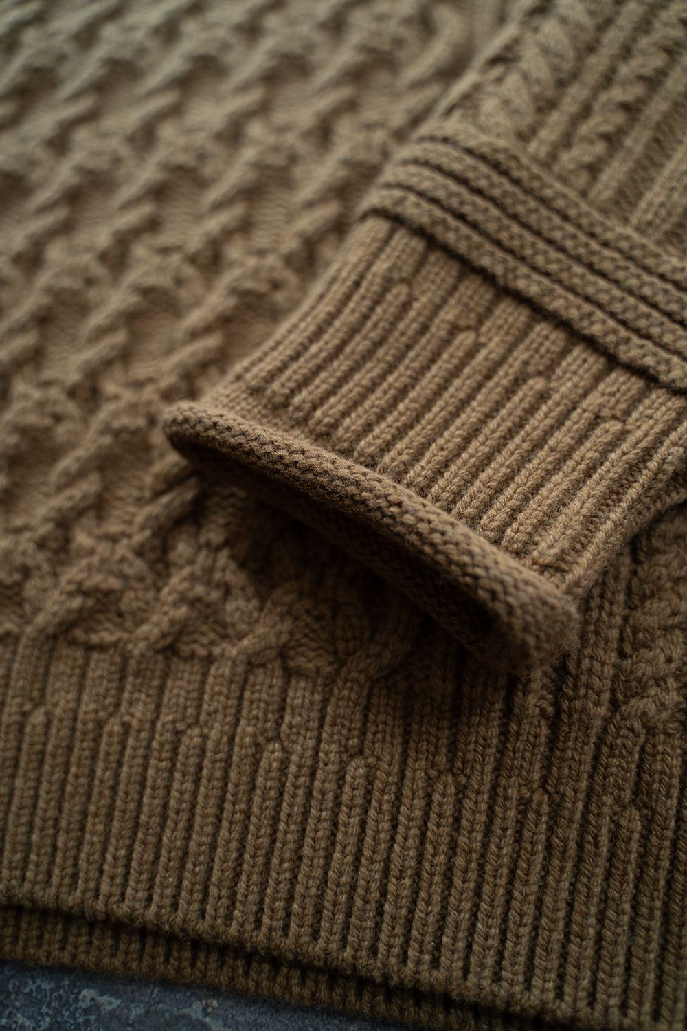 【ラスト1点】【23AW】Banka Curl High Neck Knit(OCHER)