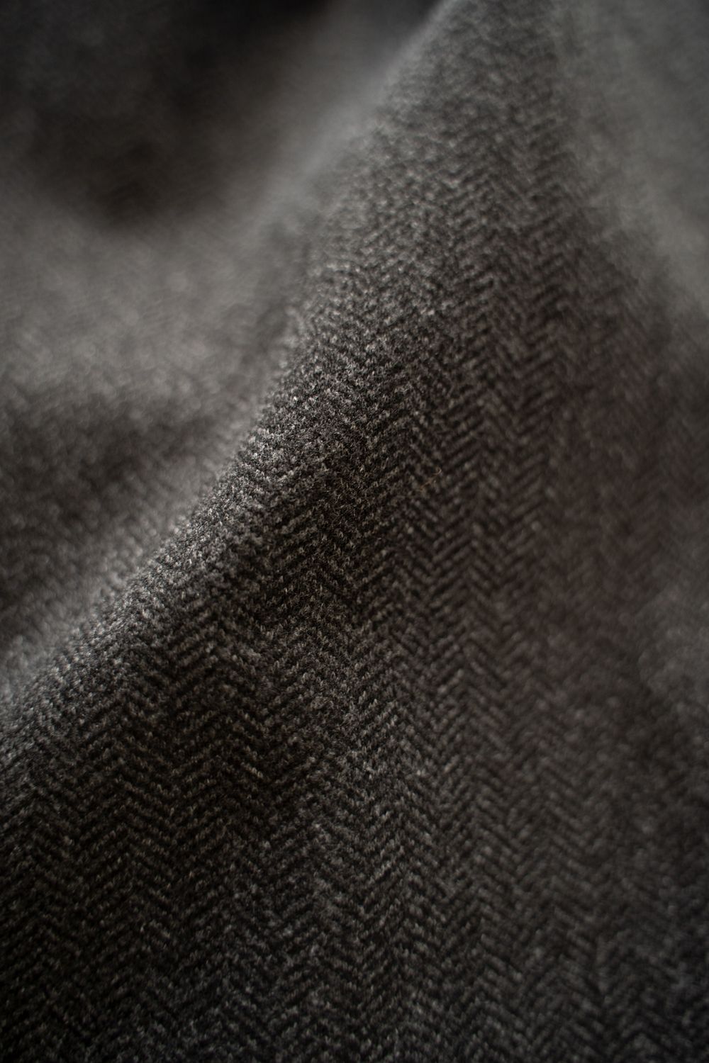 【26AW】2-Tack Herringbone Wide Slacks/2タックワイドスラックス(BLACK)