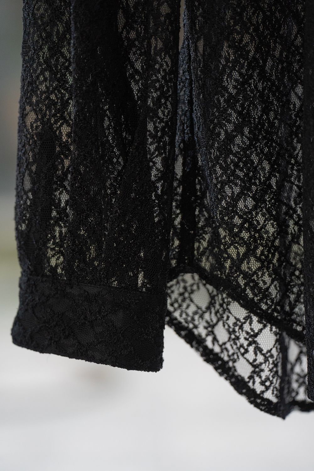 【ラスト1点】【24SS】Russell Lace L/S Shirt/ラッセルレースロングスリーブシャツ(BLACK)