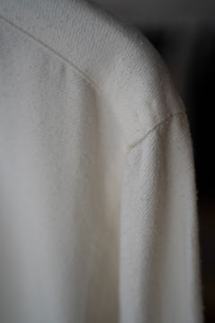 【ラスト1点】【25AW】Silk Nep Kersey Windsor Wide Collar Shirt(PEARL WHITE)