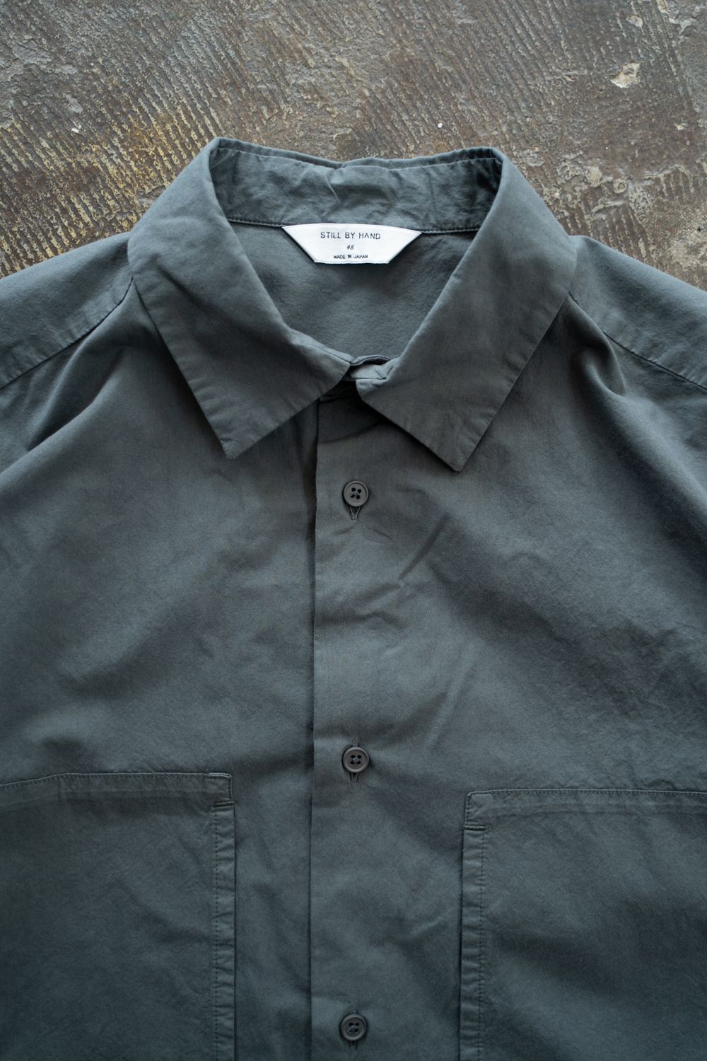 【ラスト1点】【25AW】ガーメントダイオーバーシャツ(BLUE GREY)