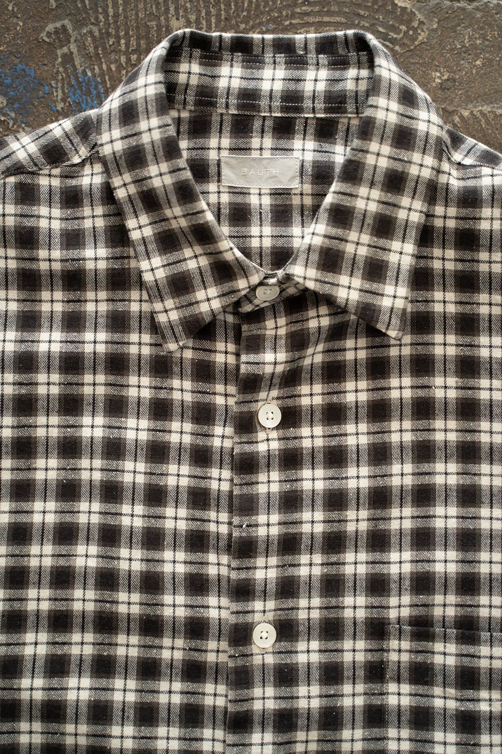 【26AW】Cotton Silk Check Shirts(CHARCOAL CHECK)