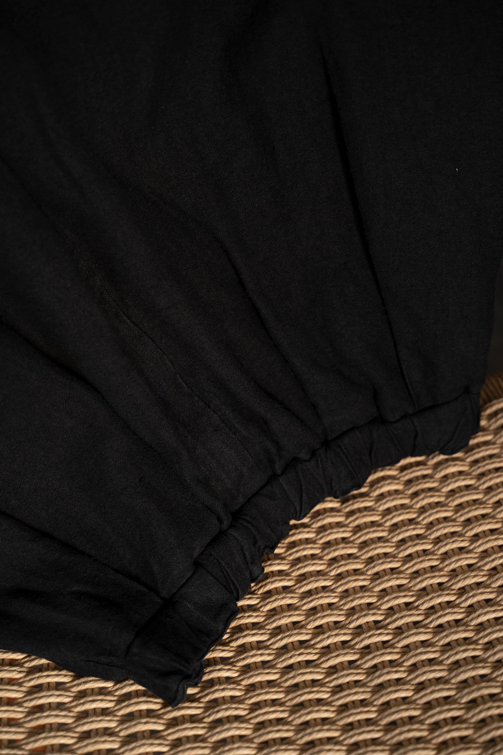 起毛大麻パンツ(黒)