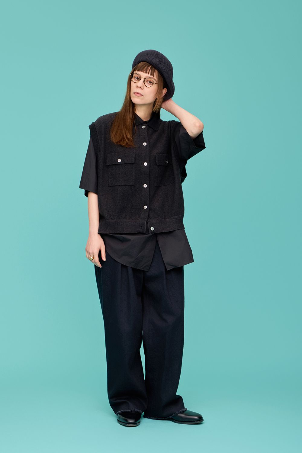 【26SS】Haoto collar Vest(BLACK)