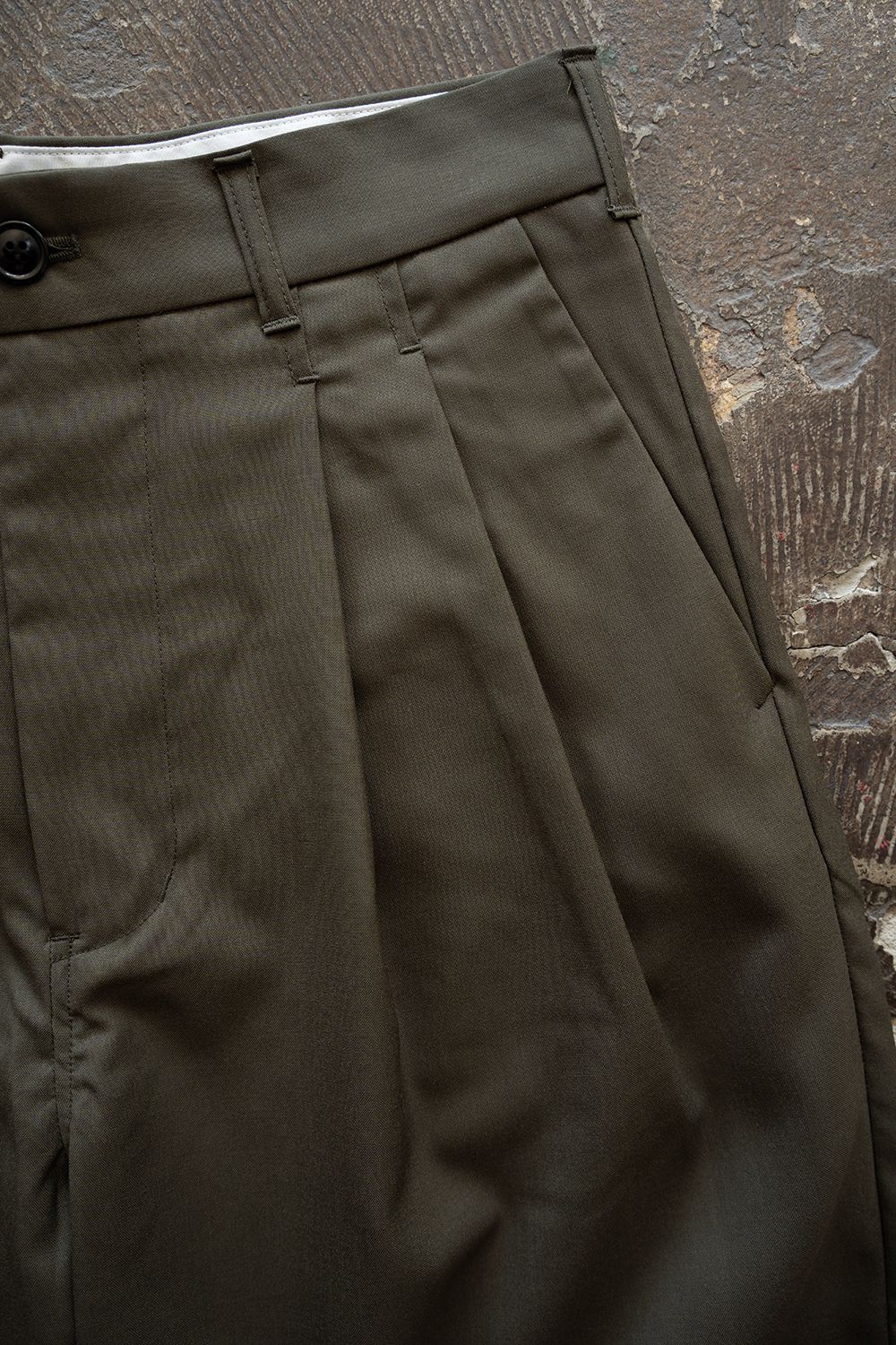 【26SS】Super120'sウールハーフパンツ(OLIVE)