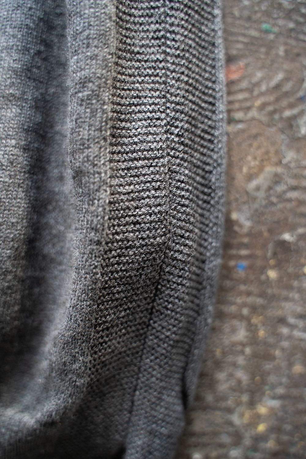 【ラスト1点】【23AW】ヤク×コットンニットベスト(CHARCOAL)