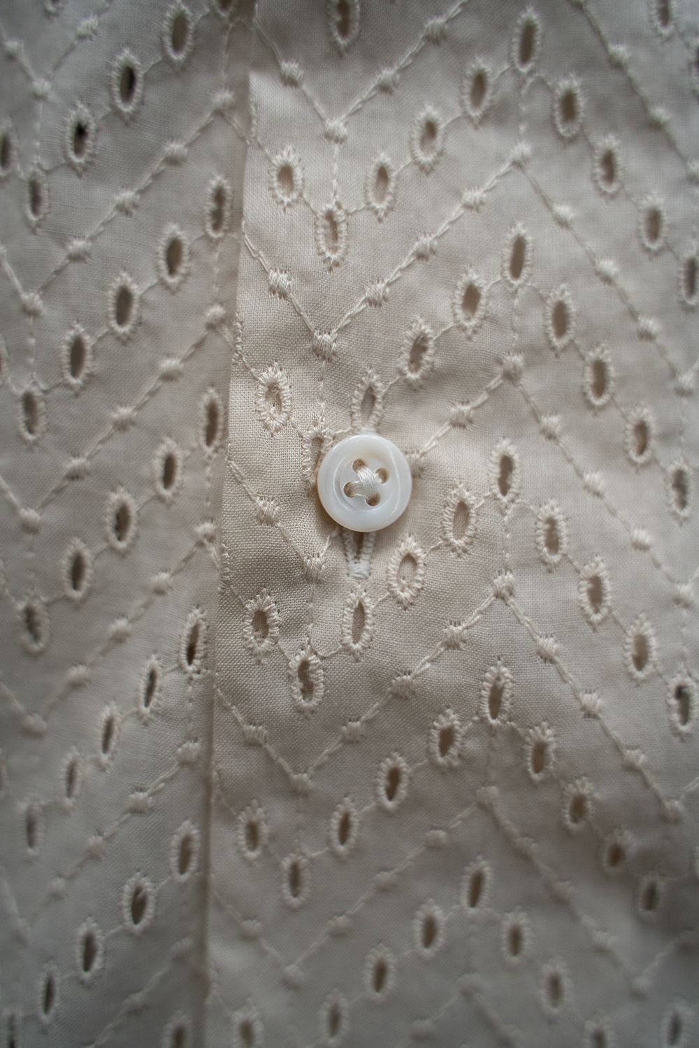 【ラスト1点】【24SS】Lawn Lace Shirt/ローンレースシャツ(ECRU)