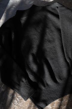 Hard twisted Shetlandwool GOB sweater(BLACK)