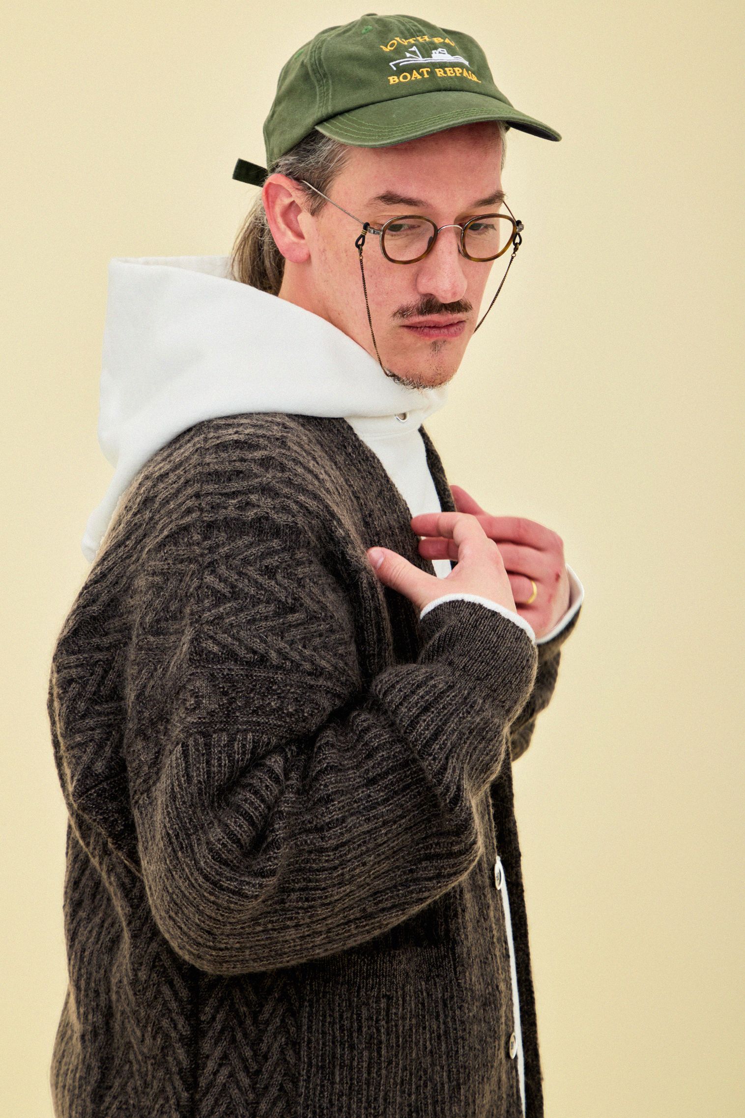 は*る様 YASHIKI ニットガウン YASHIKI - 【25AW】Sekkei Mohair Cardigan(BROWN) | Salty