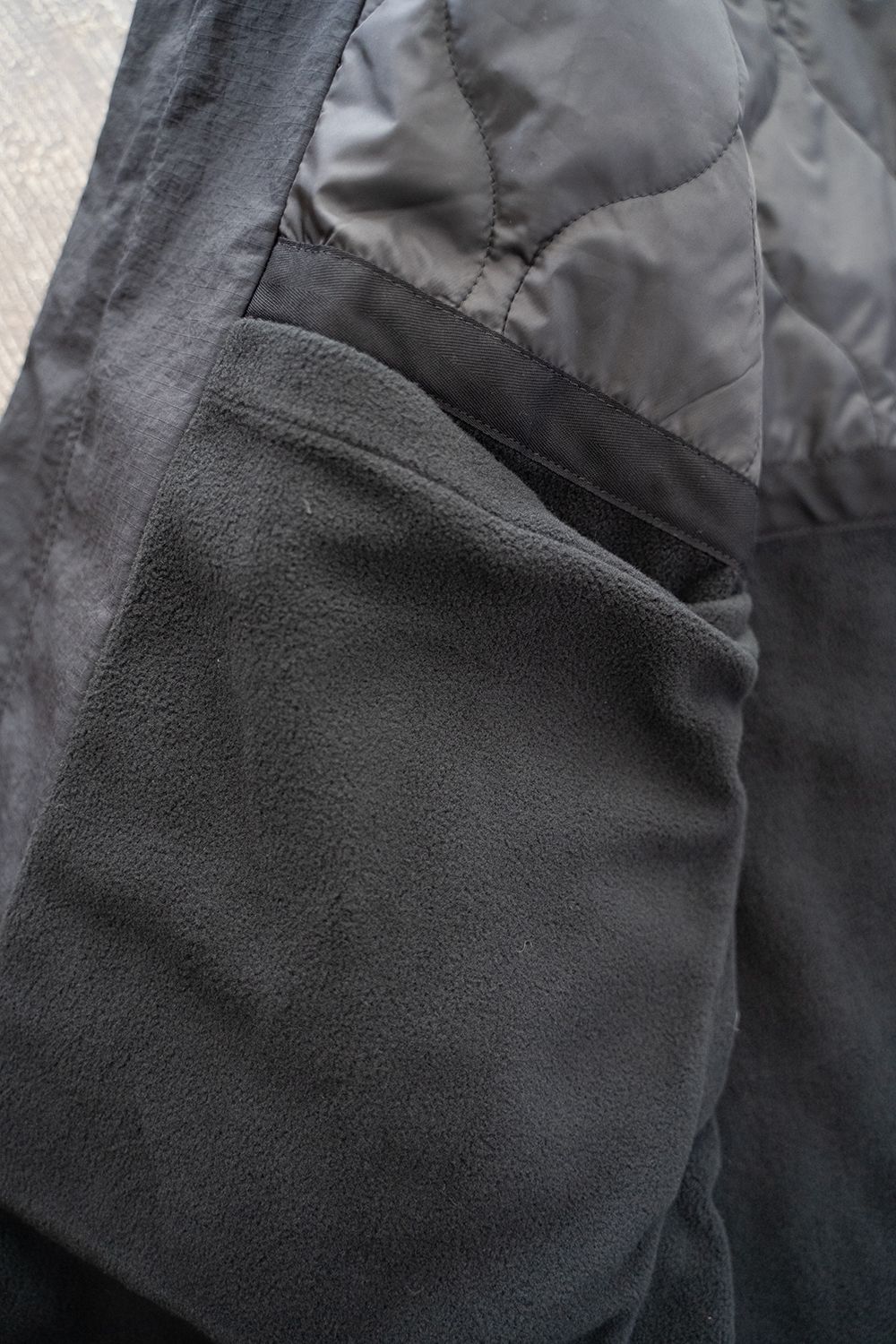 【ラスト1点】【23AW】Water Proof Rip Stop Nylon Stand Coat/撥水リップストップナイロンスタンドコート(BLACK)【ユニセックス】