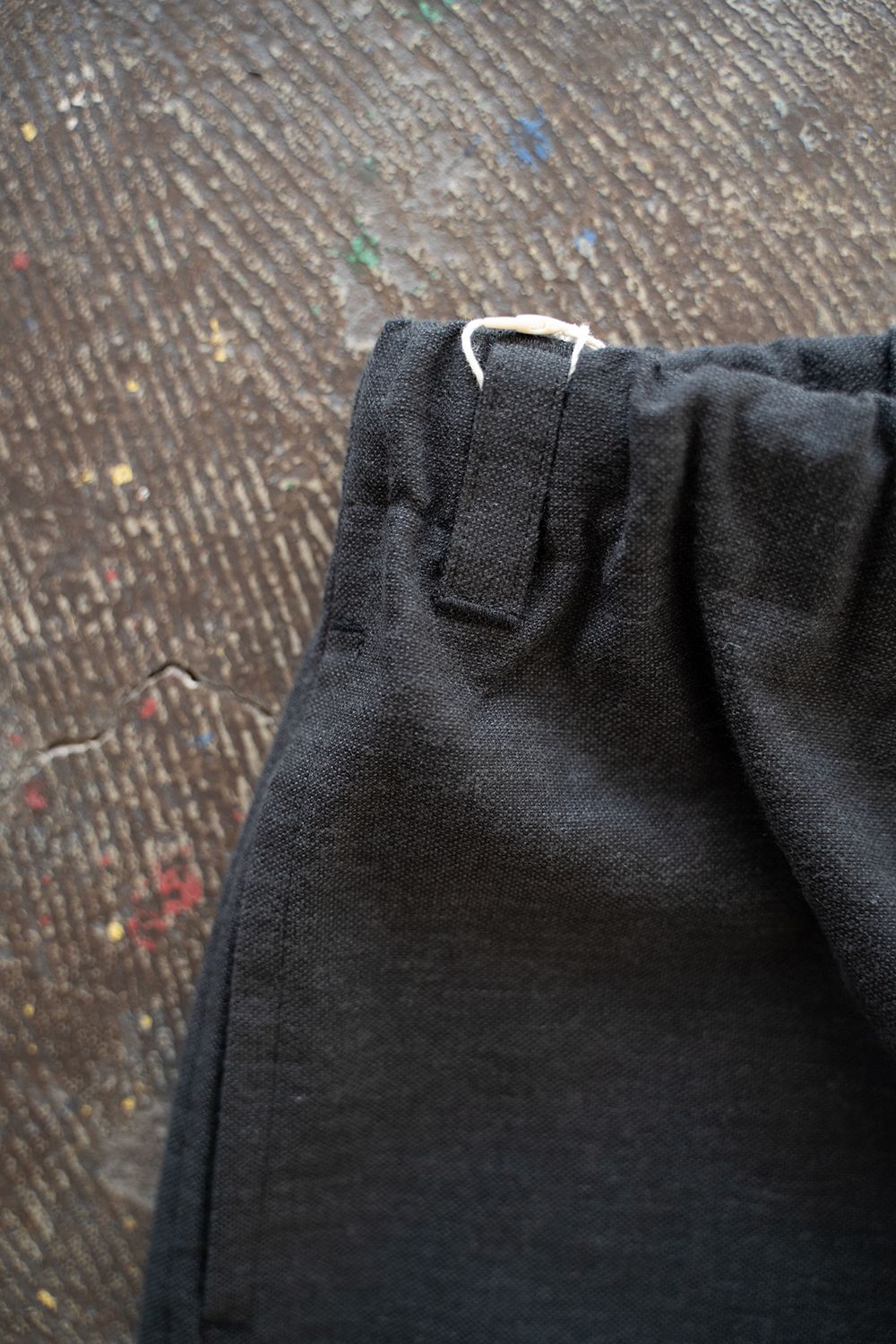 【ラスト1点】【24SS】"zen "pajama cotton×wool dobby/パジャマ(セットアップ)【ユニセックス】(BLACK)