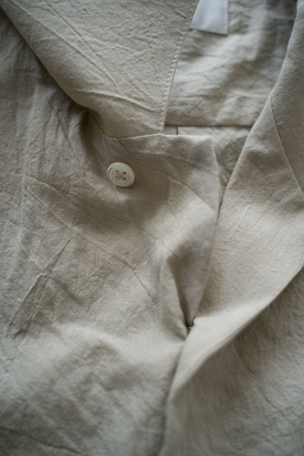 【ラスト1点】【25SS】コットンシルクオープンカラーシャツ(LIGHT BEIGE)