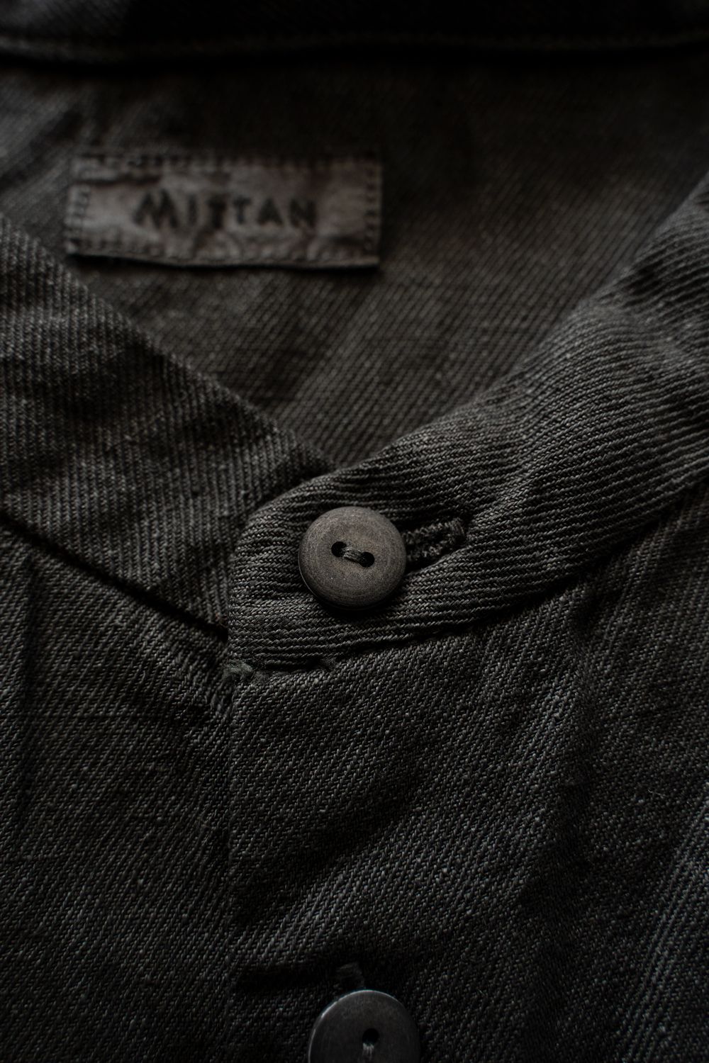 和紙大麻シャツ(柿渋×墨)