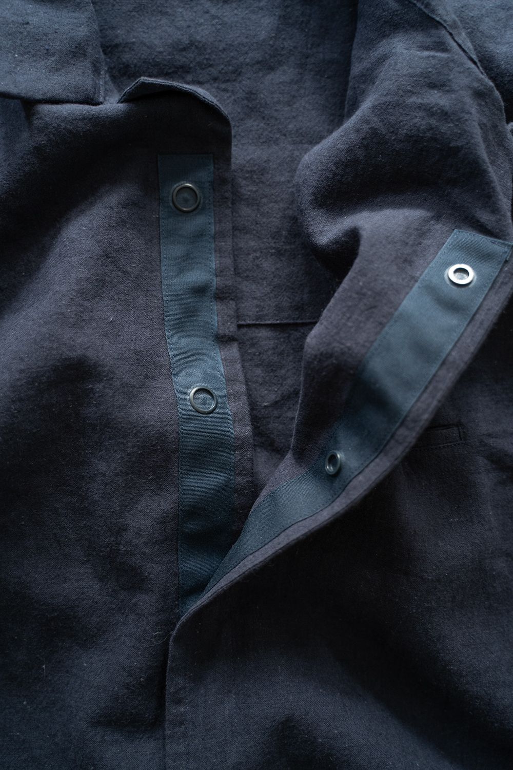 【ラスト1点】【23SS】"joint(short)"pajama【オールインワン】(LINEN COTTON NAVY)